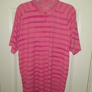 Under Armour HeatGear Iso-Chill Tech Striped Short Sleeve Polo Men's sz Large